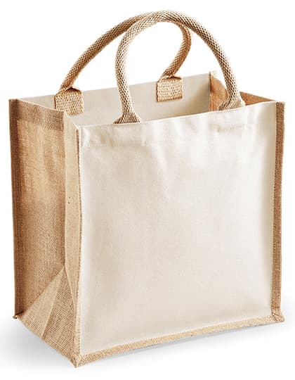 Printers Midi Jute Bag — Natural