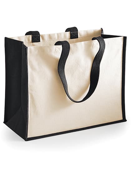 Printers Jute Classic Shopper — Black