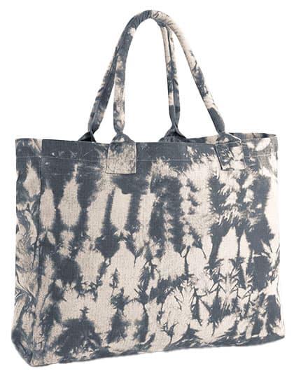 Tie Dye Canvas Tote Bag — Natural Black Tie Dye