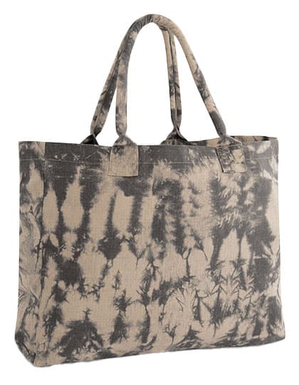 Tie Dye Canvas Tote Bag — Sand Black Tie Dye