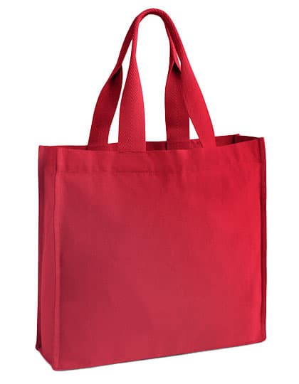 Chevron Handle Shopper — Scarlet Red
