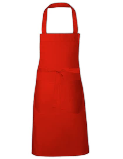 Cotton Hobby Apron — Red (ca. Pantone 200)