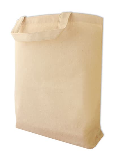 Canvas Carrier Bag Short Handle — Natural