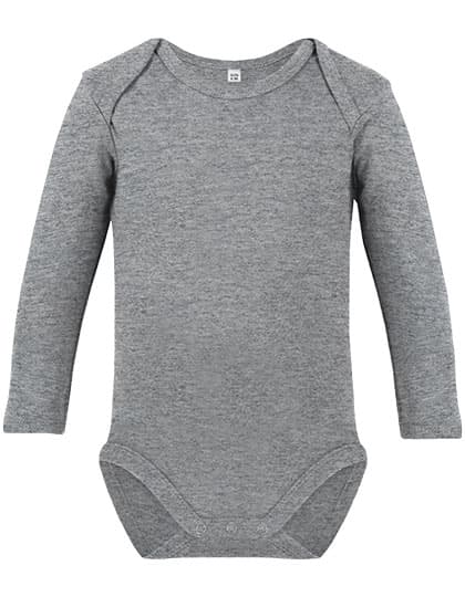 Organic Baby Bodysuit Long Sleeve Bailey 02 — Heather Grey