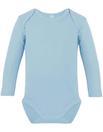 Organic Baby Bodysuit Long Sleeve Bailey 02 — Powder Blue