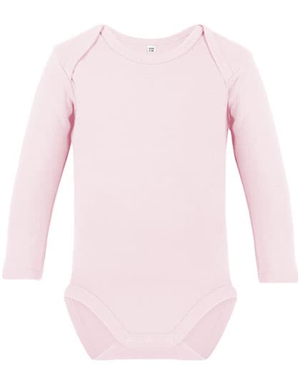 Organic Baby Bodysuit Long Sleeve Bailey 02 — Powder Pink