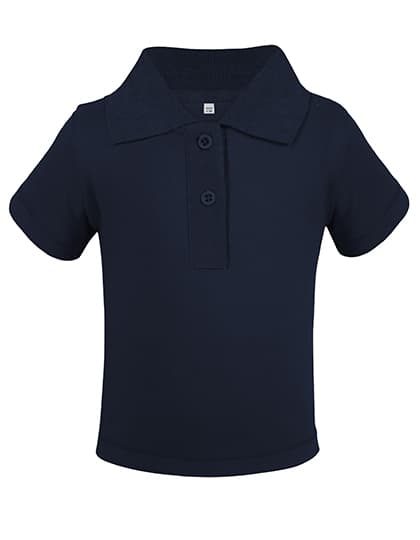 Organic Baby Polo Short Sleeve Teddy 01 — Navy