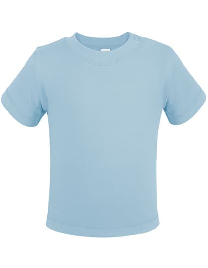 Organic Baby T-Shirt Short Sleeve Noah 01 — Powder Blue