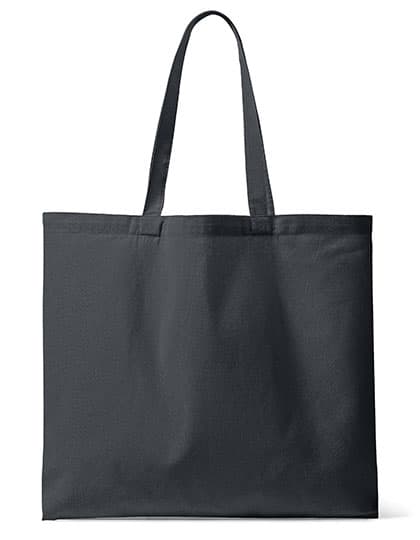 Organic Canvas Carrier Bag Medium Long Handle London 02 — Dark Grey