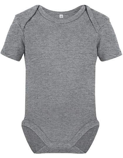 Organic Baby Bodysuit Short Sleeve Rebel 01 — Heather Grey