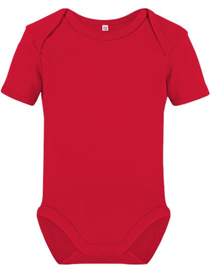 Organic Baby Bodysuit Short Sleeve Rebel 01 — Red