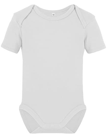 Organic Baby Bodysuit Short Sleeve Rebel 01 — White