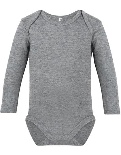 Organic Baby Bodysuit Long Sleeve Rebel 02 — Heather Grey