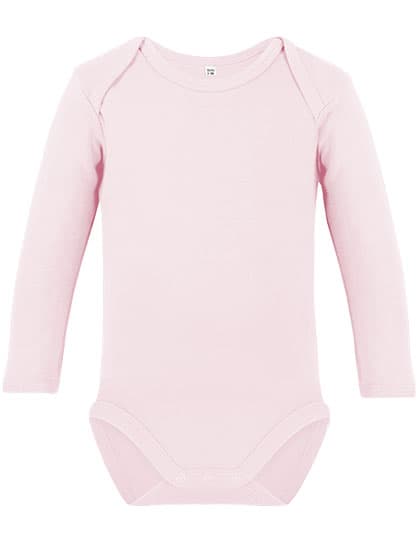Organic Baby Bodysuit Long Sleeve Rebel 02 — Powder Pink