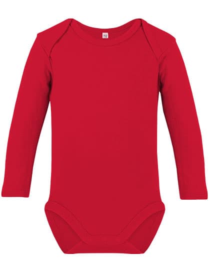 Organic Baby Bodysuit Long Sleeve Rebel 02 — Red
