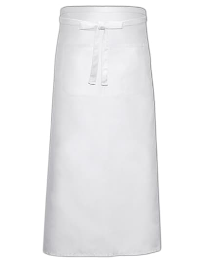 Bistro Apron XL With Front Pocket — White