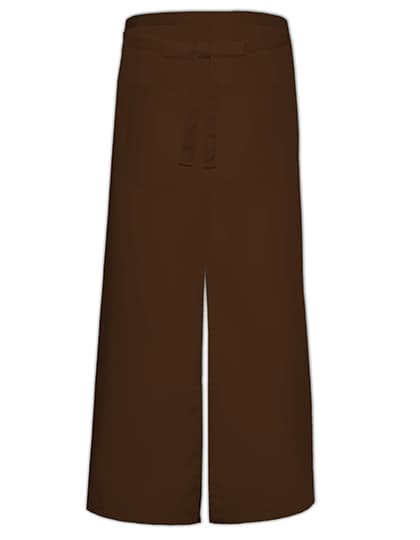 Bistro Apron With Split And Front Pocket — Brown