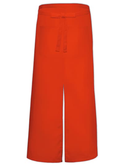 Bistro Apron With Split And Front Pocket — Orange