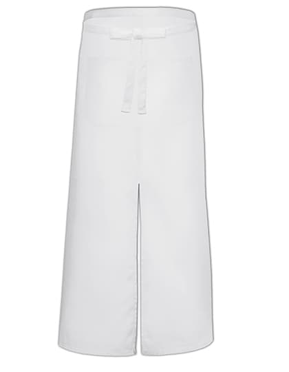 Bistro Apron With Split And Front Pocket — White