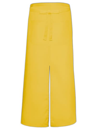 Bistro Apron With Split And Front Pocket — Yellow