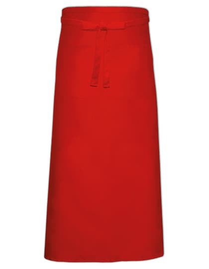 Bistro Apron With Front Pocket — Red