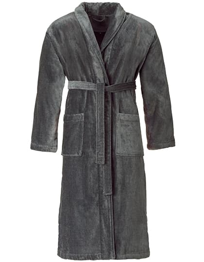 Velours Bademantel Feeling / Schalkragen — Flanell