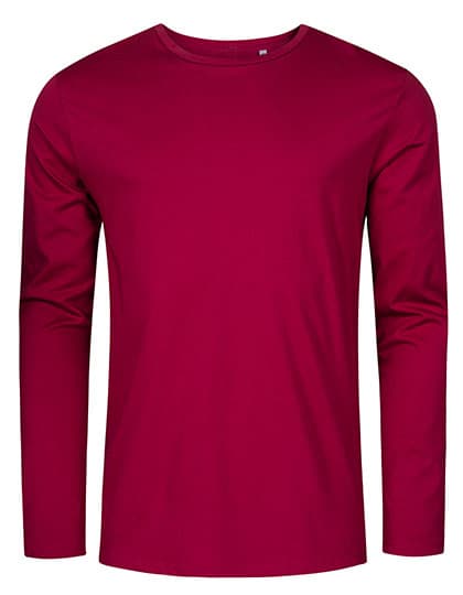 Men´s Roundneck T-Shirt Long Sleeve — Berry