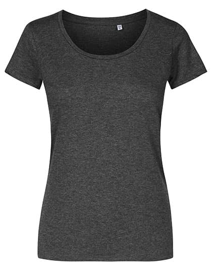 Women´s Deep Scoop T-Shirt — Heather Black
