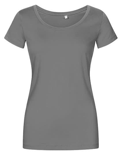 Women´s Deep Scoop T-Shirt — Steel Grey (Solid)