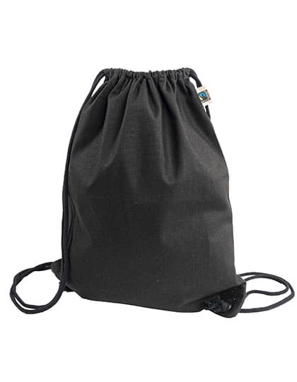 Fairtrade Heavy Cotton Gymbag — Black