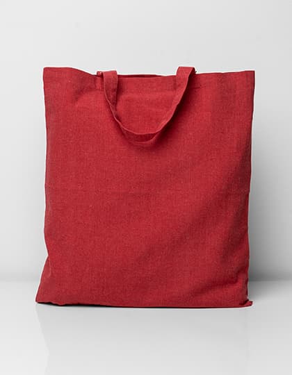 Recycled Cotton Bag Short Handles — Red (ca. Pantone 200C)