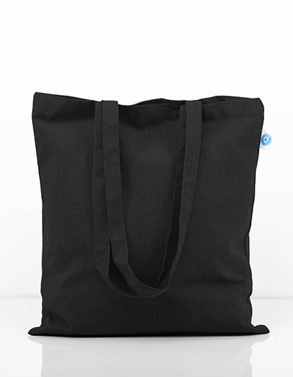 Recycled Cotton Bag Long Handles — Black