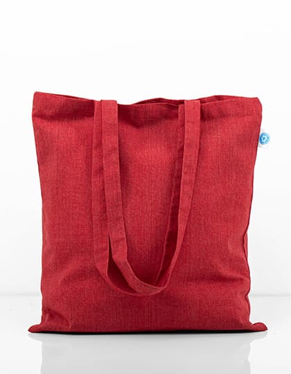 Recycled Cotton Bag Long Handles — Red (ca. Pantone 200C)