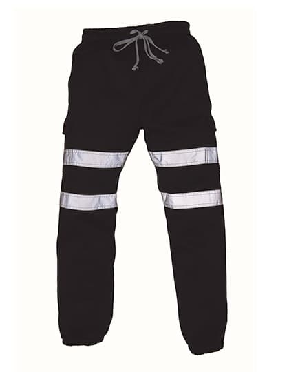 Hi-Vis Jogging Bottoms — Black