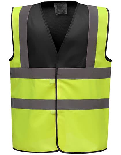 Hi-Vis 2 Bands & Braces Waistcoat — Black Yoke