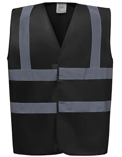 Hi-Vis 2 Bands & Braces Waistcoat — Black