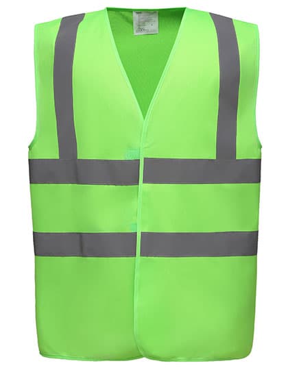 Hi-Vis 2 Bands & Braces Waistcoat — Lime