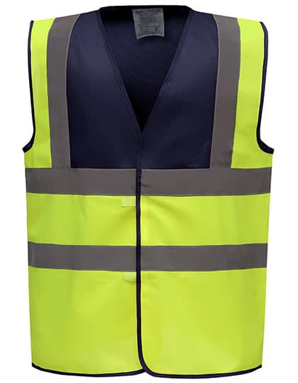 Hi-Vis 2 Bands & Braces Waistcoat — Navy Yoke