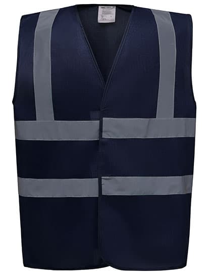 Hi-Vis 2 Bands & Braces Waistcoat — Navy