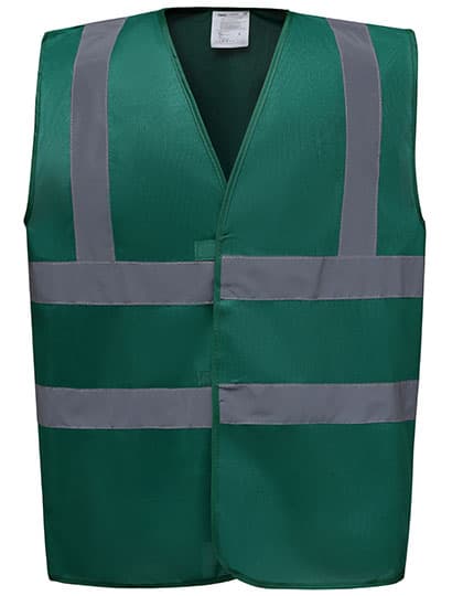 Hi-Vis 2 Bands & Braces Waistcoat — Paramedic Green