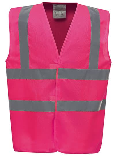 Hi-Vis 2 Bands & Braces Waistcoat — Pink