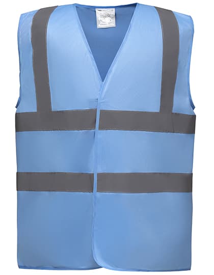 Hi-Vis 2 Bands & Braces Waistcoat — Sky Blue