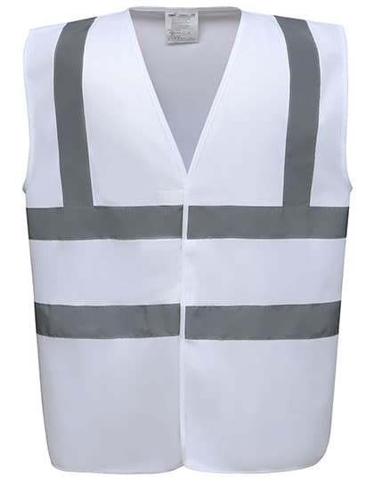 Hi-Vis 2 Bands & Braces Waistcoat — White