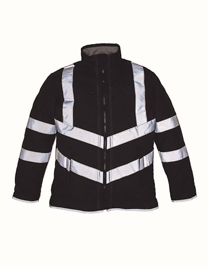 Hi-Vis Kensington Jacket With Fleece Lining — Black