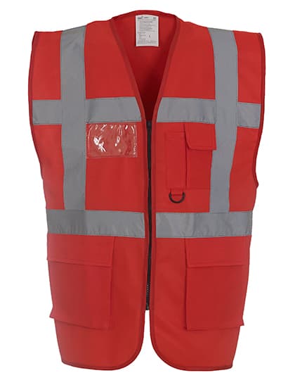 Multi-Functional Executive Waistcoat — Red