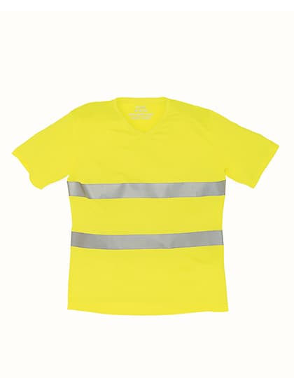 Hi-Vis Top Cool Super Light V-Neck T-Shirt — Hi-Vis Yellow