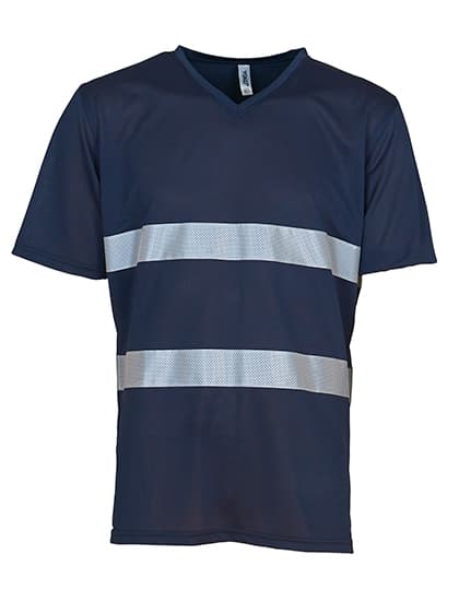 Hi-Vis Top Cool Super Light V-Neck T-Shirt — Navy