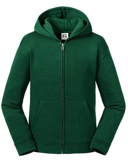 Kids Authentic Zipped Hood Jacket — Bottle Green