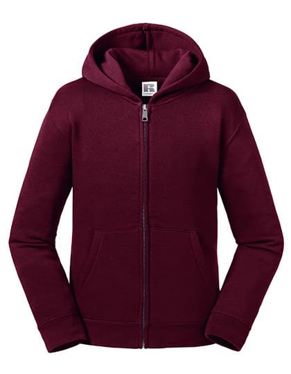 Kids Authentic Zipped Hood Jacket — Burgundy
