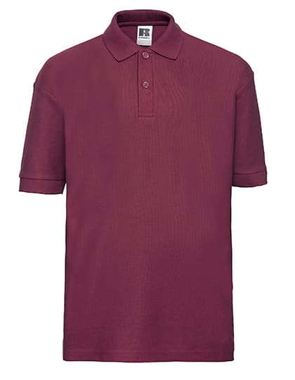 Kids Classic Polycotton Polo — Burgundy